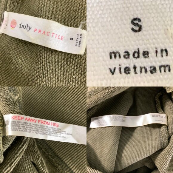 Anthropologie Daily Practice Meru Mini Dress S Moss Green Long Sleeve Athleisure - Picture 6 of 13